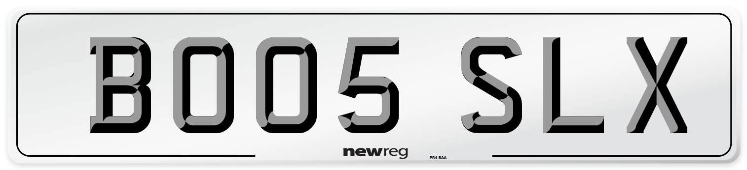 BO05 SLX Number Plate from New Reg